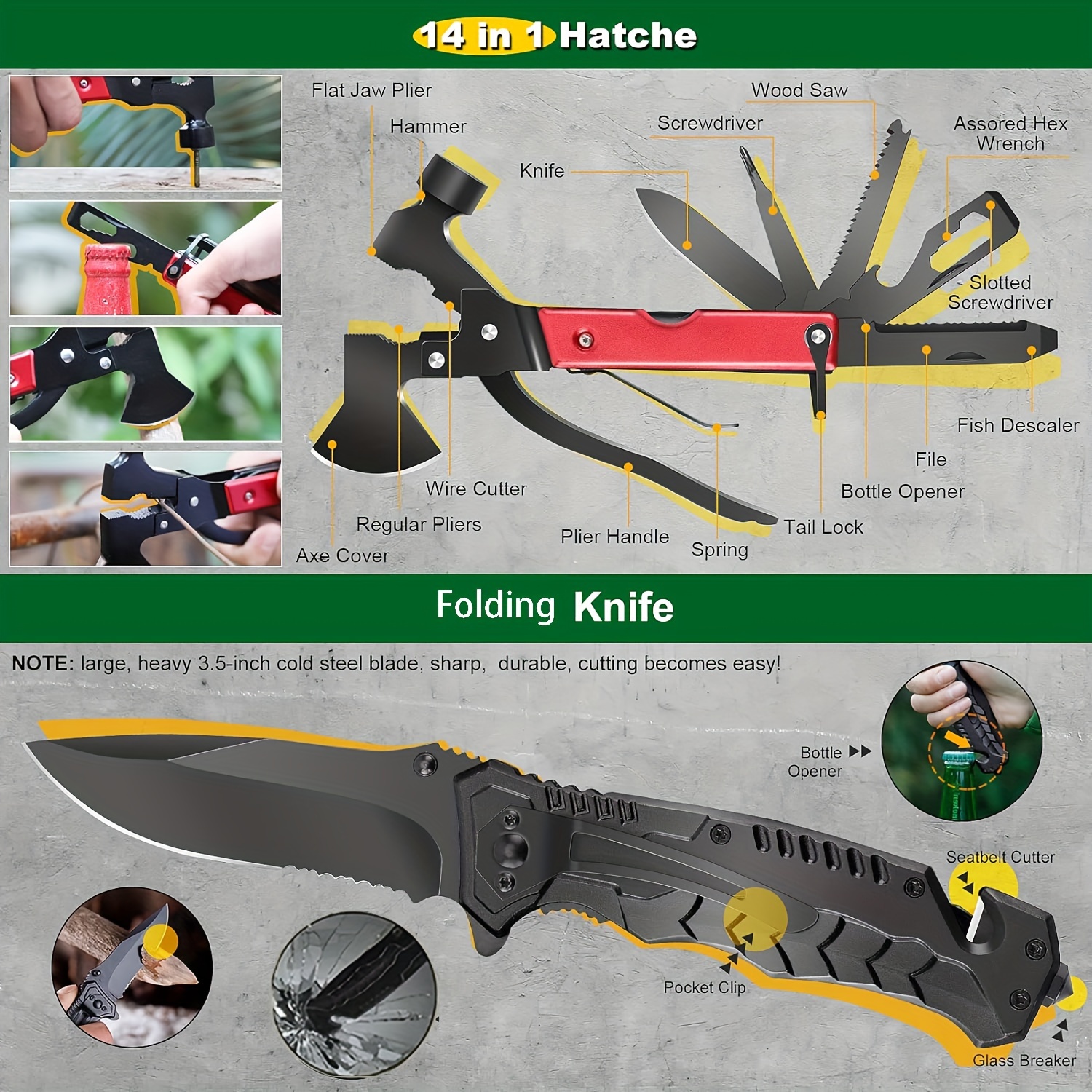 gifts for men dad husband boyfriend 30 in 1 survival gear and equipment emergency survival aid kit for camping hiking hunting fishing details 2